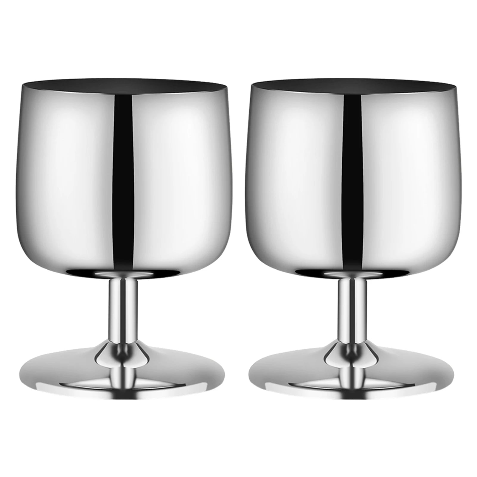 Stainless Steel Wine Glass Stainless Steel Stemmed Goblets Drinkware For Outdoor Party Wedding